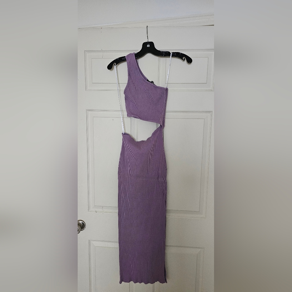 Purple One-Shoulder Dress